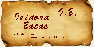 Isidora Batas vizit kartica